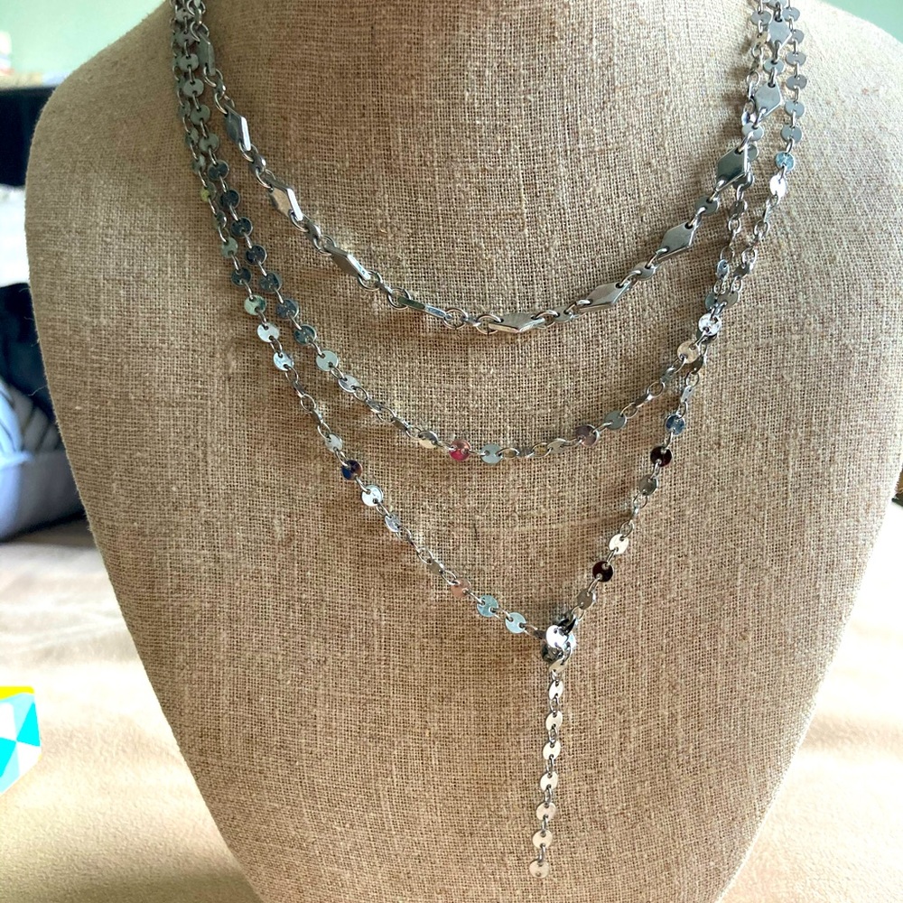 Bauble Bar 3 tier necklace